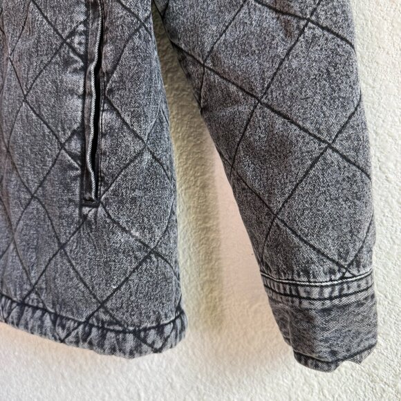 Dickies 💋 Women's Quilted Chore Jacket \\ Size Small // Washed Black \\ Zumies - Picture 7 of 16